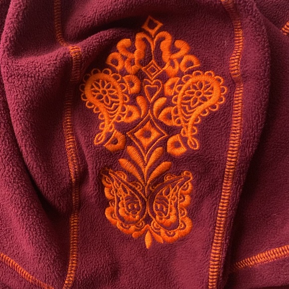 Athleta Sky High Polartec Hoodie, Size S, Color burgundy/Orange - Picture 8 of 12